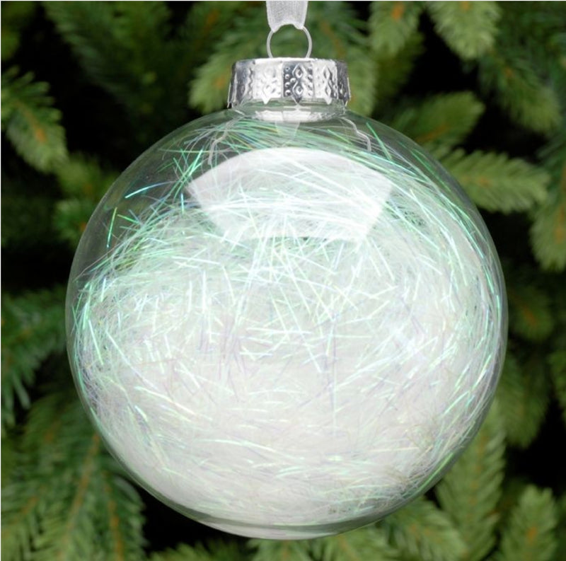 Christmas Bauble - fill your own clear perspex bauble! (no print)