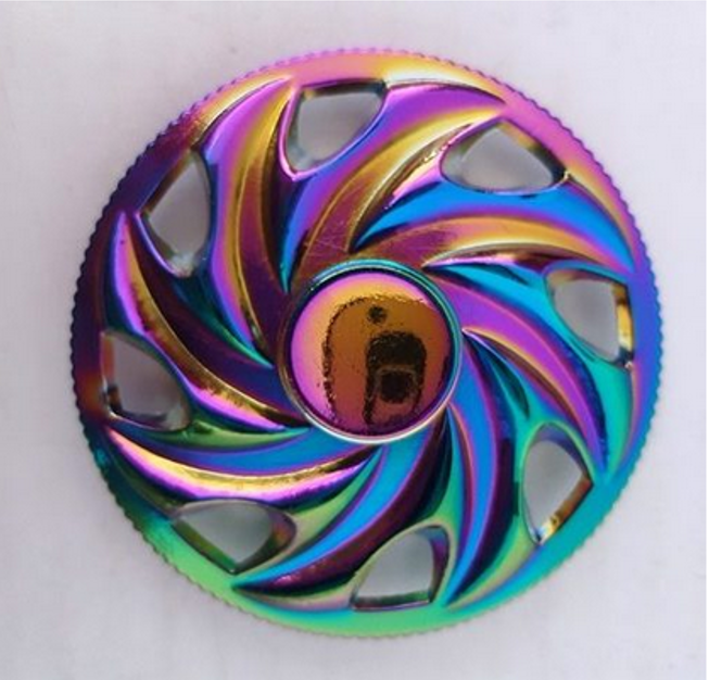 Metallic Rainbow Flower Spinner (Large) - Multi Colour