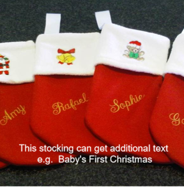 Christmas Stockings - Personalised (with additional wording)