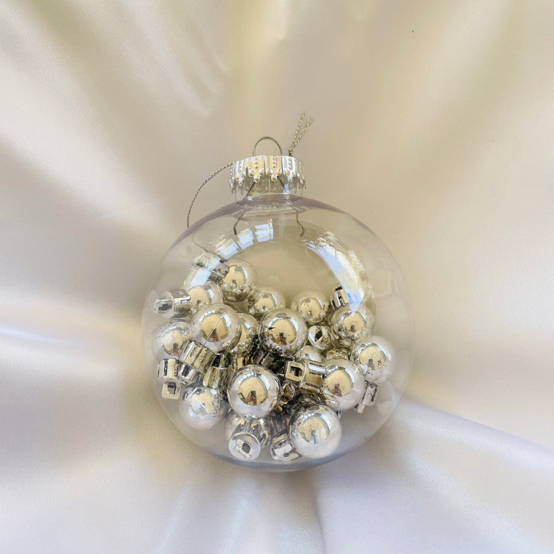 Christmas Bauble with mini baubles inside - 10 cm