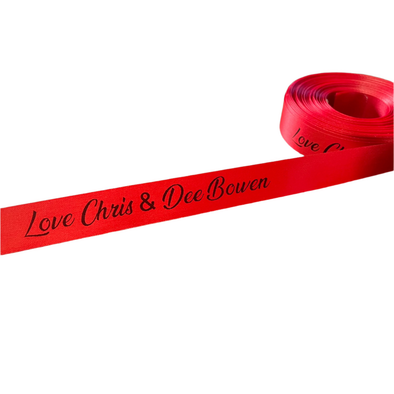 Personalised Ribbon - standard colour print (sold per metre)